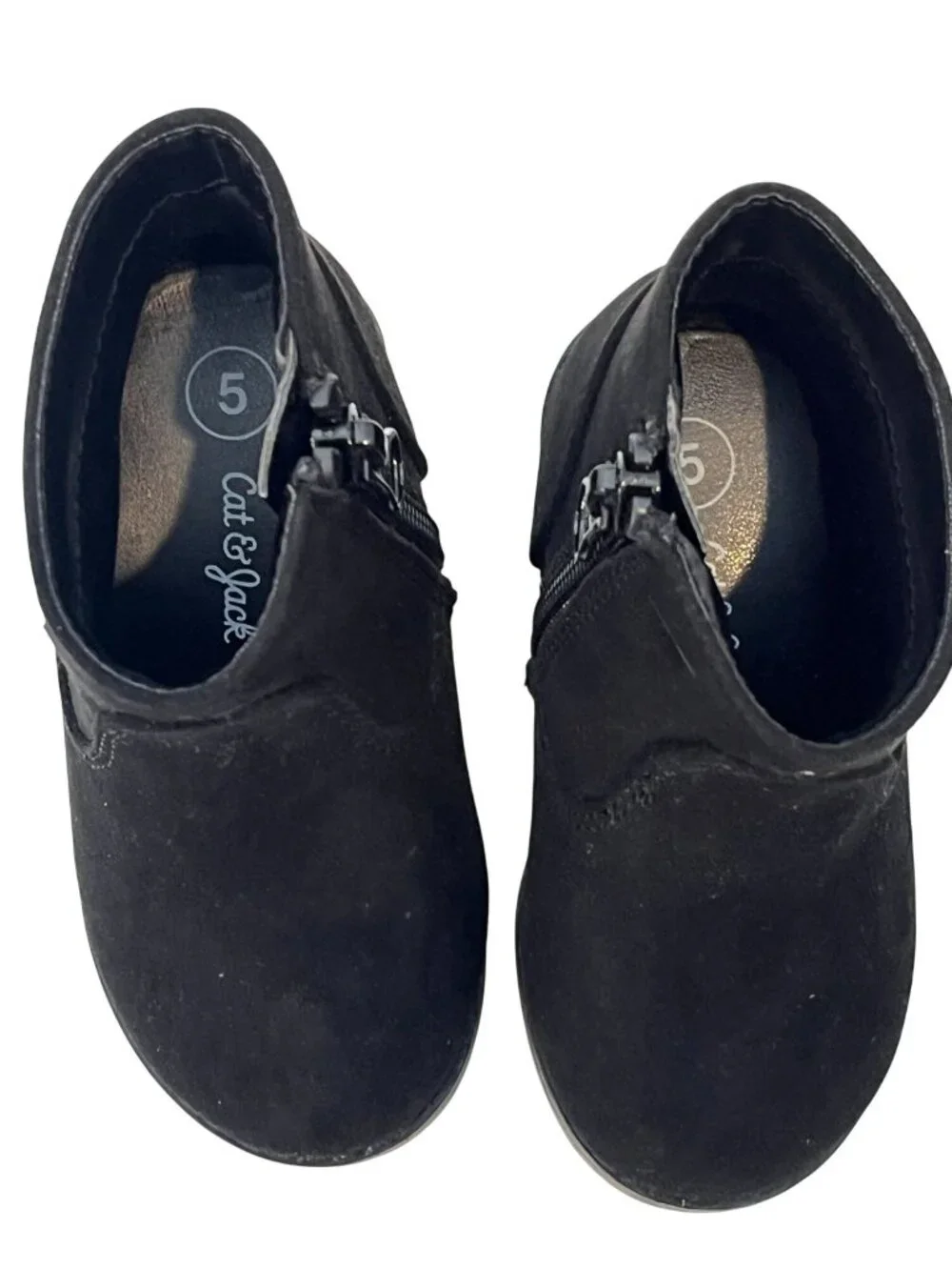 Cat & Jack Toddler Girls Black Star Print Ankle Booties Size 5